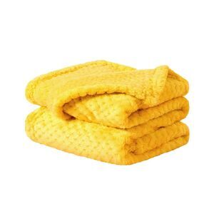 Flannel Fleece Bed Blankets Microfiber 330GSM Pet (30"x40") Yellow